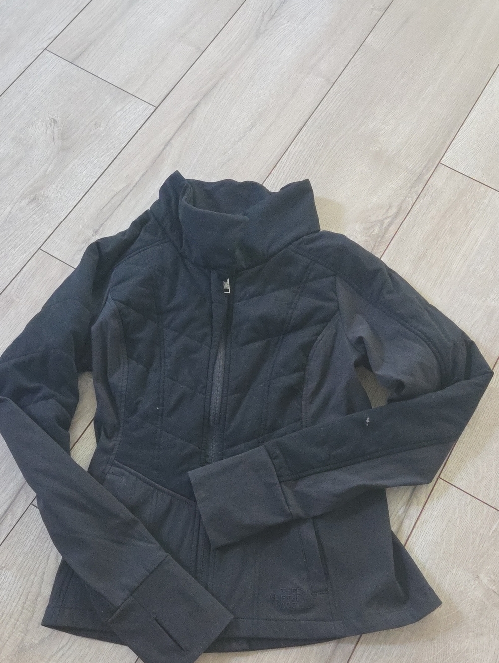 The North Face Women's Black Quilted Moto Jacket Size Small